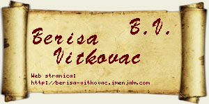 Beriša Vitkovac vizit kartica